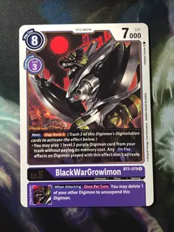 DIGIMON Card Game BlackWarGrowlmon BT5-079 R Single Card NM - Image 1
