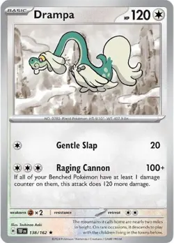 Drampa 138/162 Holo Rare Card Temporal Forces Pokemon TCG NM/M - Image 1