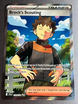 Pokemon TCG Brock's Scouting 179/159 2025 Journey Together Ultra Rare Card - NM - Image 1