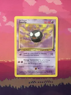 LIVE Pokemon Card Gastly Fossil 1st Edition Uncommon 33/62 Near Mint - Image 1