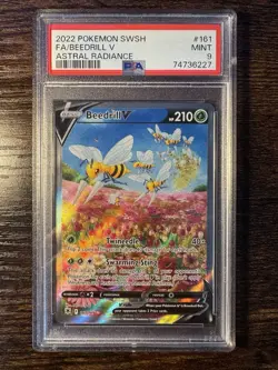 Beedrill V 161/189 Astral Radiance Pokemon Card - PSA 9 (MINT) - Image 3