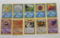 10 X Pokemon Cards From 1999 Bundle With  Gengar - Image 12