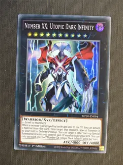 Number XX: Utopic Dark Infinity MP20 Super Rare - 1st ed - Yugioh Cards #68J - Image 1
