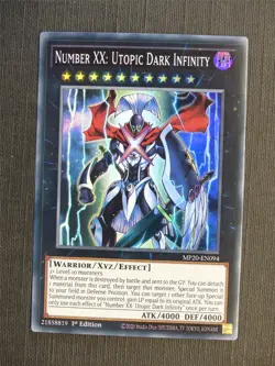 Number XX: Utopic Dark Infinity MP20 Super Rare - 1st ed - Yugioh Cards #68J - Image 2