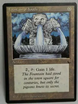FOUNTAIN OF YOUTH MAGIC THE GATHERING THE DARK MTG 1994 Trading Card  #410 - Image 1