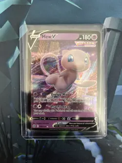 Pokemon TCG Fusion Strike Crown Zenith Holo Ultra Rare a Mew v 060/159 Rare Card - Image 3