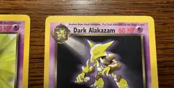 Dark Alakazam, Dark Kadabra, Abra Team Rocket Regular 3-card Set Moderate Play - Image 16