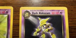 Dark Alakazam, Dark Kadabra, Abra Team Rocket Regular 3-card Set Moderate Play - Image 5