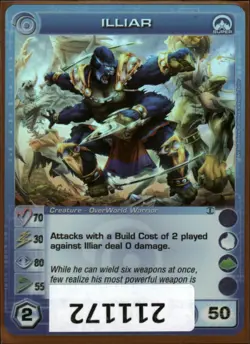(211172) ILLIAR 70/30/80/55/50 (0 Max Stats) SR Silver Foil 1st Ed. Chaotic Card - Image 2