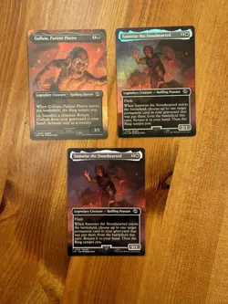 MTG: LotR 3 Card Lot, NM, Foil, Sam, Gollum, Ring Combined Art, Lord Rings TCG - Image 1