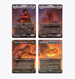 MTG: LotR 3 Card Lot, NM, Foil, Sam, Gollum, Ring Combined Art, Lord Rings TCG - Image 2