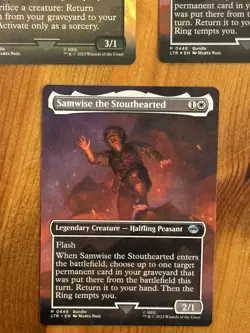 MTG: LotR 3 Card Lot, NM, Foil, Sam, Gollum, Ring Combined Art, Lord Rings TCG - Image 9
