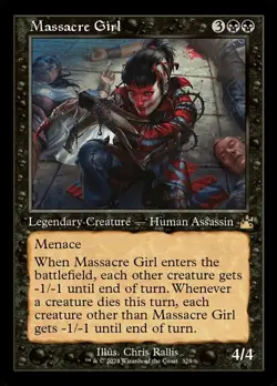 1x Massacre Girl - Retro Frame NM-Mint, English Ravnica Remastered MTG Magic - Image 1