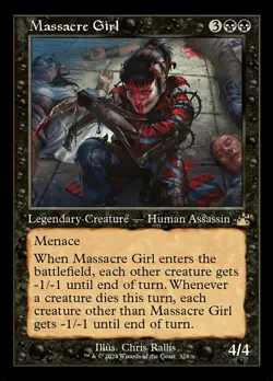 1x Massacre Girl - Retro Frame NM-Mint, English Ravnica Remastered MTG Magic - Image 2