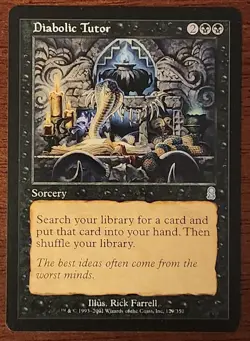 Diabolic Tutor MtG Odyssey LP Magic The Gathering - Image 1