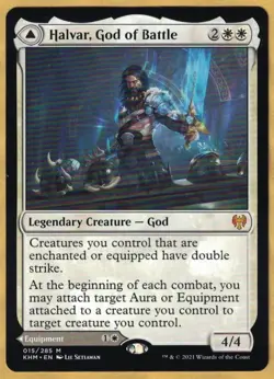 Halvar, God of Battle  Sword of the Realms  (Kaldheim,  Mythic,   2021)  NM - Image 1