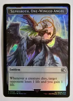 Sephiroth, One-Winged Angel (0024) / Robot Warrior (0012) Token (FIN) - Foil - Image 3