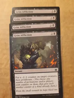 4x MTG Grim Affliction Modern Masters 2015 Magic the Gathering LP/NM Playset x 4 - Image 1