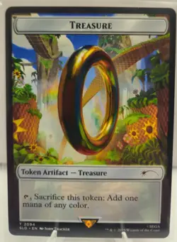 IN HAND - Treasure Token ✨NON-FOIL✨ Secret Lair x Sonic - NM Magic MTG - Image 1