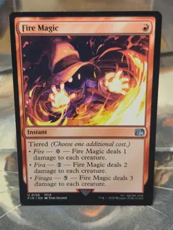 U 0136 Fire Magic Instant FFIX Uncommon Final Fantasy NM Card MTG FIN FFIX - Image 1