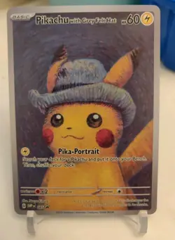 *Custom-made* Grey Hat Pikachu,Highest Quality,"Display Card" - Image 2