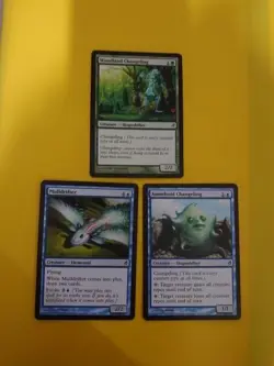 Lorwyn - Woodland Changeling,Mulldrifter, Amoeboid Changeling MTG 3 Card mix - Image 1