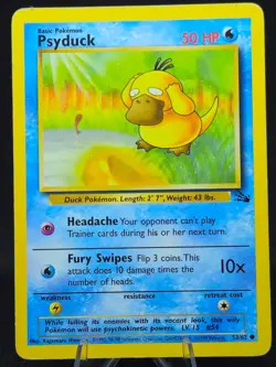 Psyduck (53) Fossil, Common Pokemon Card LP - Image 1