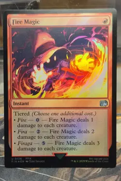 FOIL U 0136 Fire Magic Instant FFIX Uncommon Final Fantasy NM Card MTG FIN FFIX - Image 1