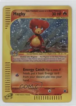 Magby Holo Pokemon e-Card Series Expedition #17 2002 09gn - Image 1