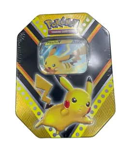 POKEMON V POWER TIN PIKACHU TRADING CARD GAME BRAND NEW SEALED - Image 1