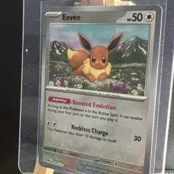 PokÃ©mon Eevee TCG Master Ball Reverse Holo Prismatic Evolutions Card 074/131 - Image 1