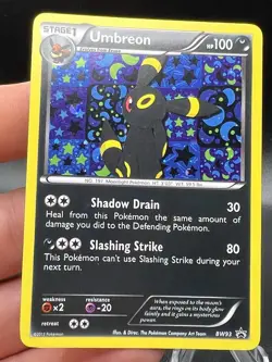 PokÃ©mon TCG Umbreon Black White Holo Card BW93 Black Star Promo LP YG1 - Image 2