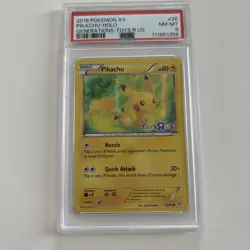 2016 Pokémon XY Pikachu Holo Generations Toys R Us Card NM-MT PSA 8 - Image 1