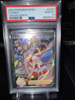 Pokemon Card Irida GG63/GG70 Crown Zenith: Galarian Gallery Holo PSA 10 - Image 1