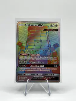 Pokémon TCG Stakataka GX 176/168 Celestial Storm Secret Rainbow Rare Card - Image 3