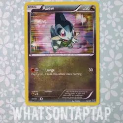 Pokemon Card Axew 13/20 Holo Rare Black White Dragon Vault Singles LP Vintage - Image 1