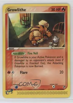 Growlithe Pokemon EX Sandstorm #65 2003 04qn - Image 1