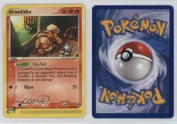 Growlithe Pokemon EX Sandstorm #65 2003 04qn - Image 3