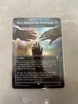MTG Rings of Brighthearth Extended Art Foil Three Rings For The Elven-Kings LOTR - Image 2