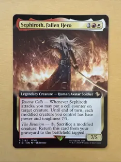 Sephiroth, Fallen Hero (Extended Art) Commander: Final Fantasy Foil - Image 2