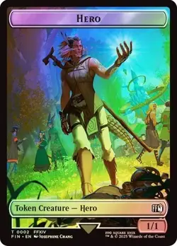Hero  (#002)  /  Knight Token  Foil  FINAL FANTASY  NM MTG - Image 1