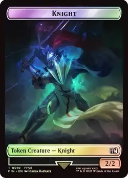 Hero  (#002)  /  Knight Token  Foil  FINAL FANTASY  NM MTG - Image 2