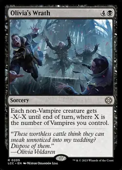 NM Olivia's Wrath, MTG, Lost Caverns of Ixalan, Magic the Gathering, 205 - Image 1
