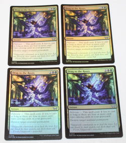 4x Drag to the Roots 0213 FOIL MTG Magic DSK Duskmourn Mint x4 - Image 2