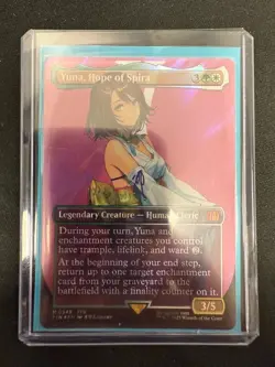 Yuna, Hope of Spira (Borderless) (Surge Foil) NM Mtg - Image 1