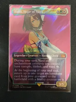 Yuna, Hope of Spira (Borderless) (Surge Foil) NM Mtg - Image 7