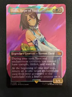 Yuna, Hope of Spira (Borderless) (Surge Foil) NM Mtg - Image 8