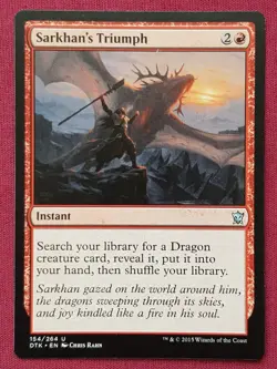 Magic The Gathering DRAGONS OF TARKIR SARKHAN'S TRIUMPH red card MTG - Image 3