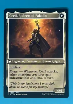 Mtg Final Fantasy Cecil, Dark Knight Cecil Redeemed Paladin Double Sided Regular - Image 2