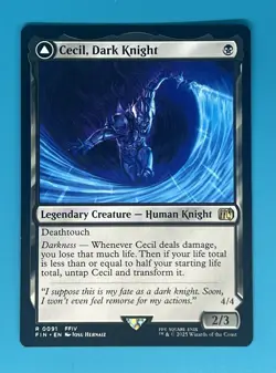 Mtg Final Fantasy Cecil, Dark Knight Cecil Redeemed Paladin Double Sided Regular - Image 3